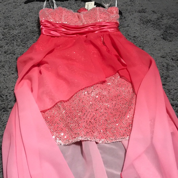 Hot Pink High-Low Dress - Picture 4 of 5